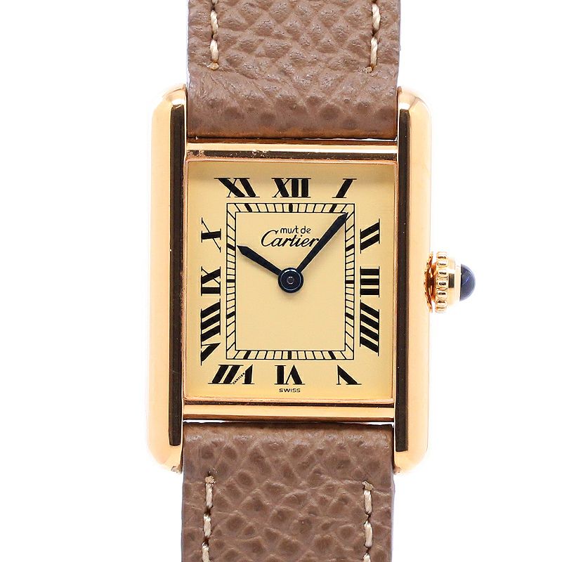 【中古】CARTIER MUST TANK SMALL MODEL VERMEIL カルティエ マストタンクSM ヴェルメイユ W1003154