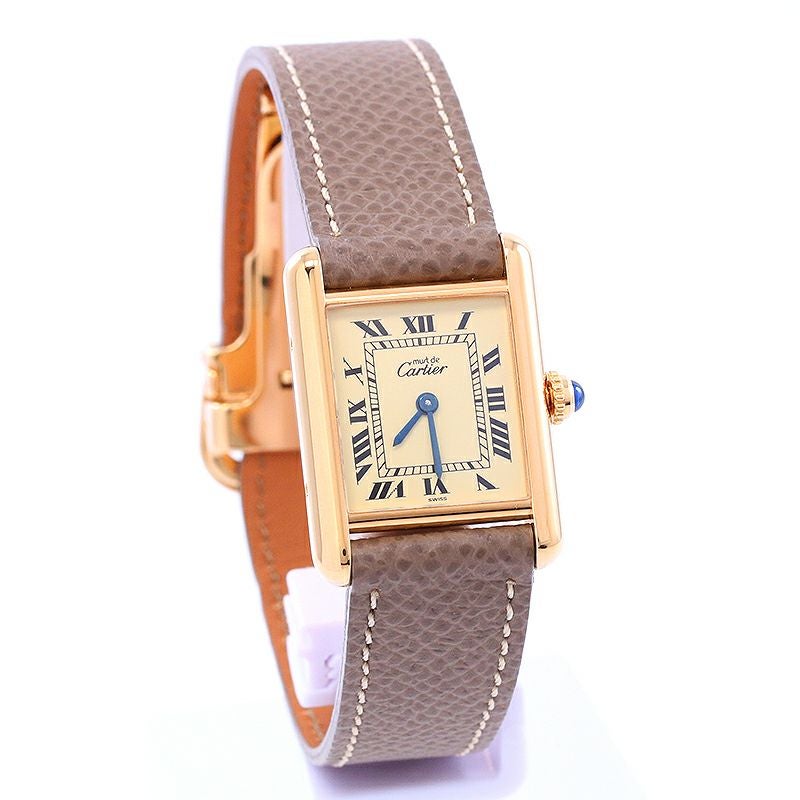 【中古】CARTIER MUST TANK SMALL MODEL VERMEIL カルティエ マストタンクSM ヴェルメイユ W1003154