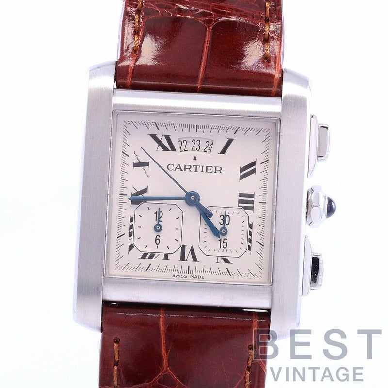 【中古】CARTIER TANK FRANCAISE EXTRA-EXTRA-LARGE MODEL CHRONO REFLEX カルティエ タンクフランセーズ XXL クロノリフレックス W5101455