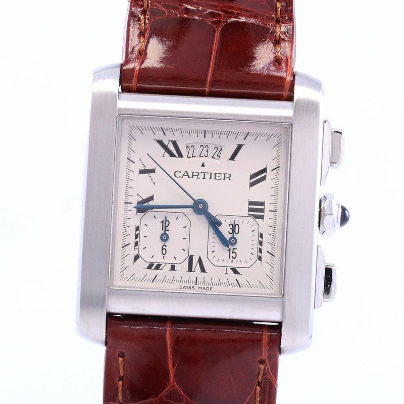 【中古】CARTIER TANK FRANCAISE EXTRA-EXTRA-LARGE MODEL CHRONO REFLEX カルティエ タンクフランセーズ XXL クロノリフレックス W5101455
