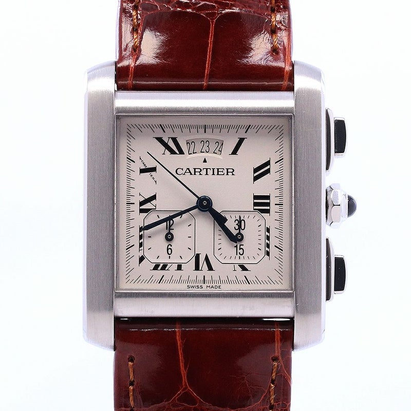 【中古】CARTIER TANK FRANCAISE EXTRA-EXTRA-LARGE MODEL CHRONO REFLEX カルティエ タンクフランセーズ XXL クロノリフレックス W5101455