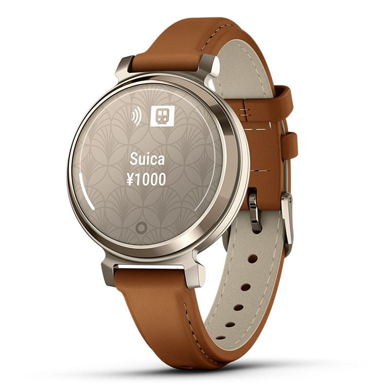GARMIN Lily 2 Classic Tan Leather / Cream Gold ガーミン リリー2 クラシック タンレザー / クリームゴールド 010-02839-50