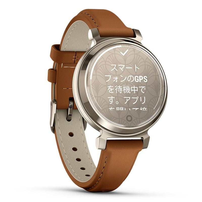 GARMIN Lily 2 Classic Tan Leather / Cream Gold ガーミン リリー2 クラシック タンレザー / クリームゴールド 010-02839-50