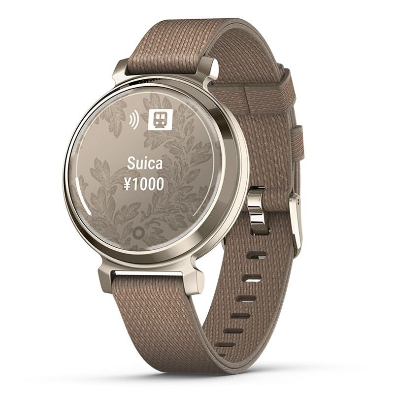 GARMIN Lily 2 Classic Coffee Nylon / Cream Gold ガーミン リリー2 クラシック コーヒー ナイロン / クリームゴールド 010-02839-52