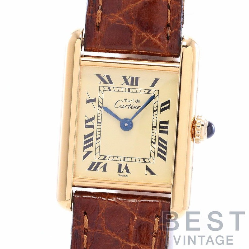 【中古】CARTIER MUST TANK SMALL MODEL VERMEIL カルティエ マストタンク ヴェルメイユ SM W1003153