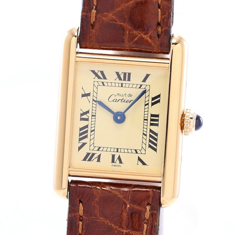 【中古】CARTIER MUST TANK SMALL MODEL VERMEIL カルティエ マストタンク ヴェルメイユ SM W1003153
