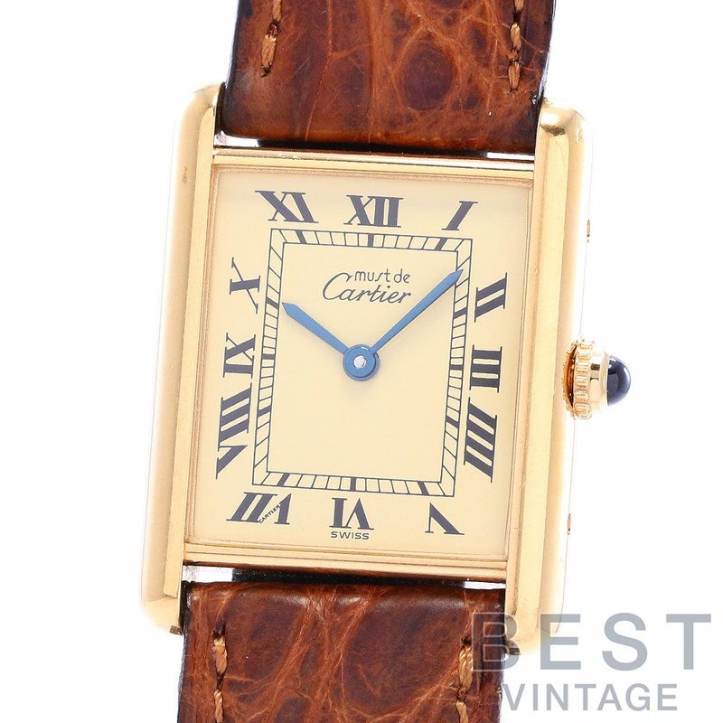 【中古】CARTIER MUST TANK LARGE MODEL VERMEIL カルティエ マストタンク ヴェルメイユLM W1002753