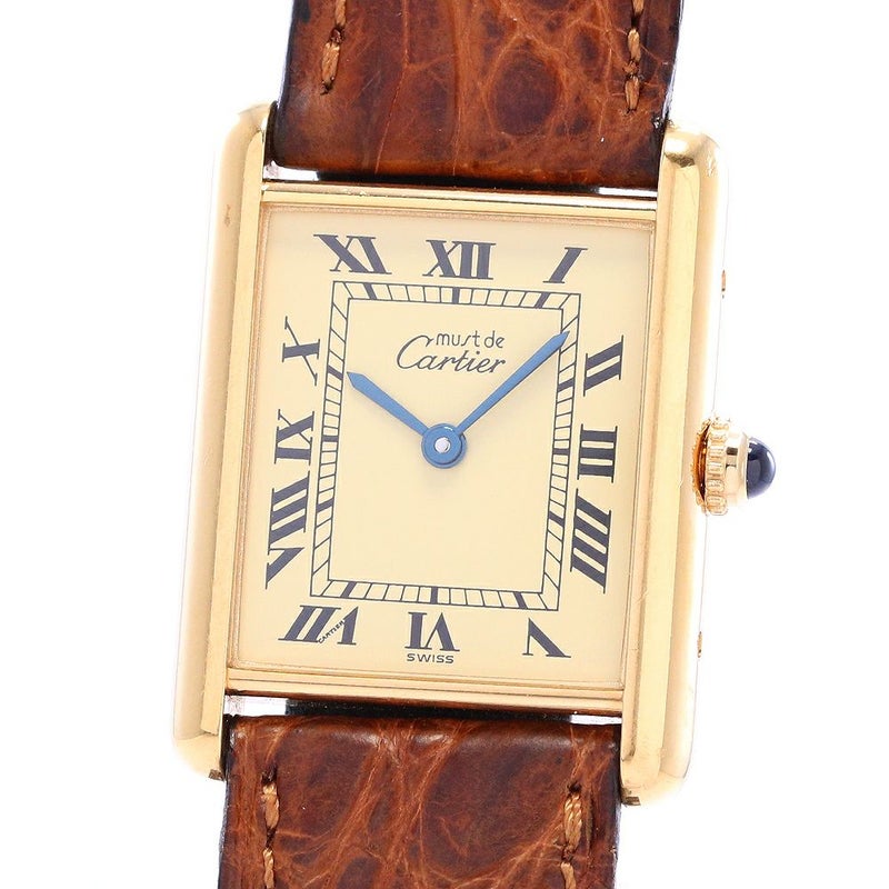 【中古】CARTIER MUST TANK LARGE MODEL VERMEIL カルティエ マストタンク ヴェルメイユLM W1002753