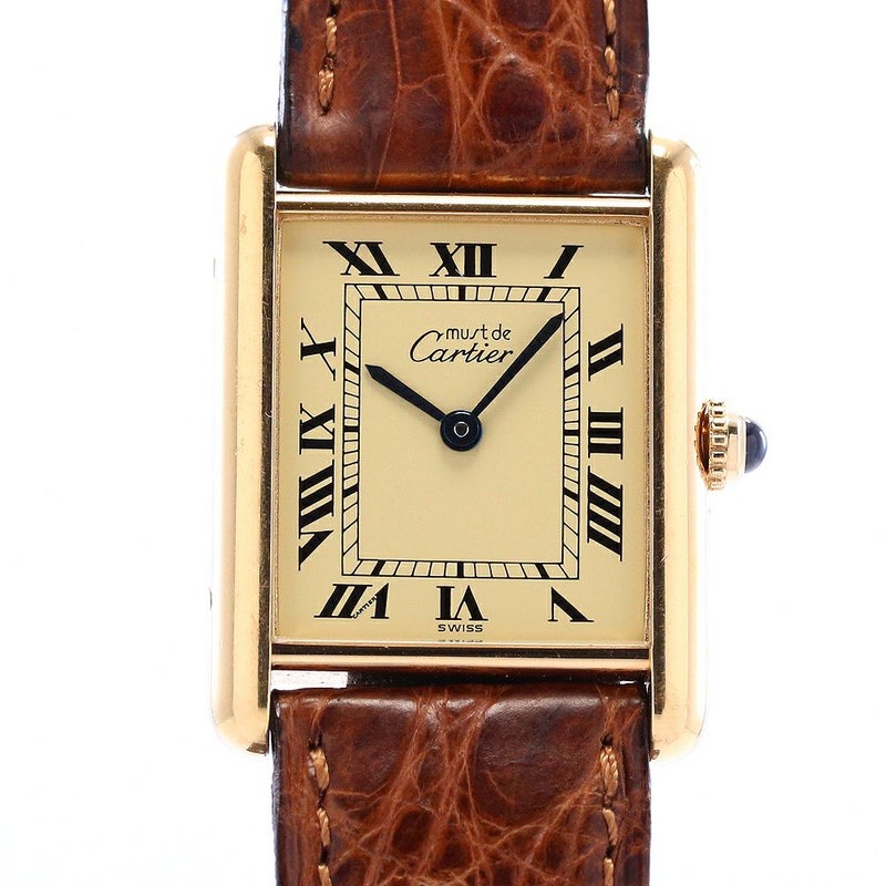【中古】CARTIER MUST TANK LARGE MODEL VERMEIL カルティエ マストタンク ヴェルメイユLM W1002753