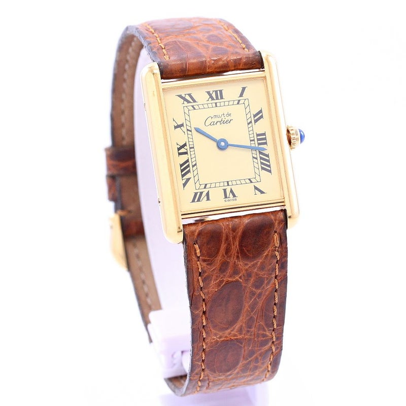 【中古】CARTIER MUST TANK LARGE MODEL VERMEIL カルティエ マストタンク ヴェルメイユLM W1002753