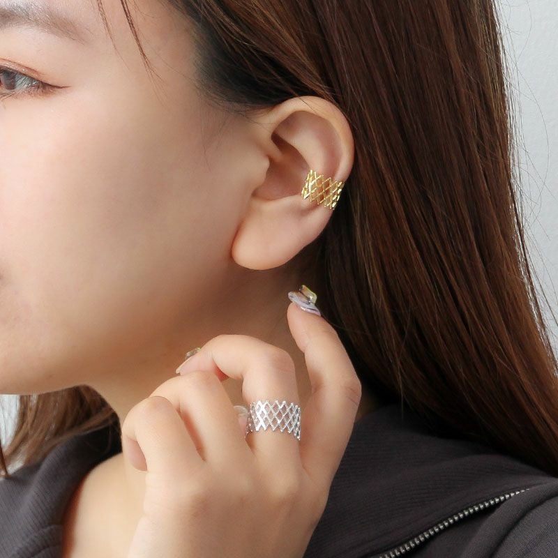 BYOKA LATTICE RING-2 SILVER R1702 ビョーカ リング シルバー R1702
