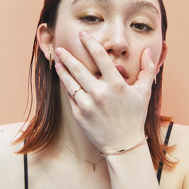 susui シュスイ ネックレス 10金 シンプルネックレス 一粒ダイヤ K10-SN03D