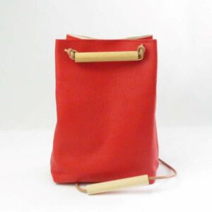 YUICHI TACHIYAMA karuta leather bag curry frelt red ユウイチタチヤマ カルタ レザー バッグ 鞄 かばん カバンフレルト レッド YTYkaruta018
