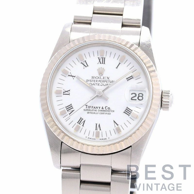 【中古】ROLEX OYSTER PERPETUAL DATEJUST TIFFANY DIAL ロレックス オイスターパーペチュアル デイトジャスト ティファニーWネーム 68274