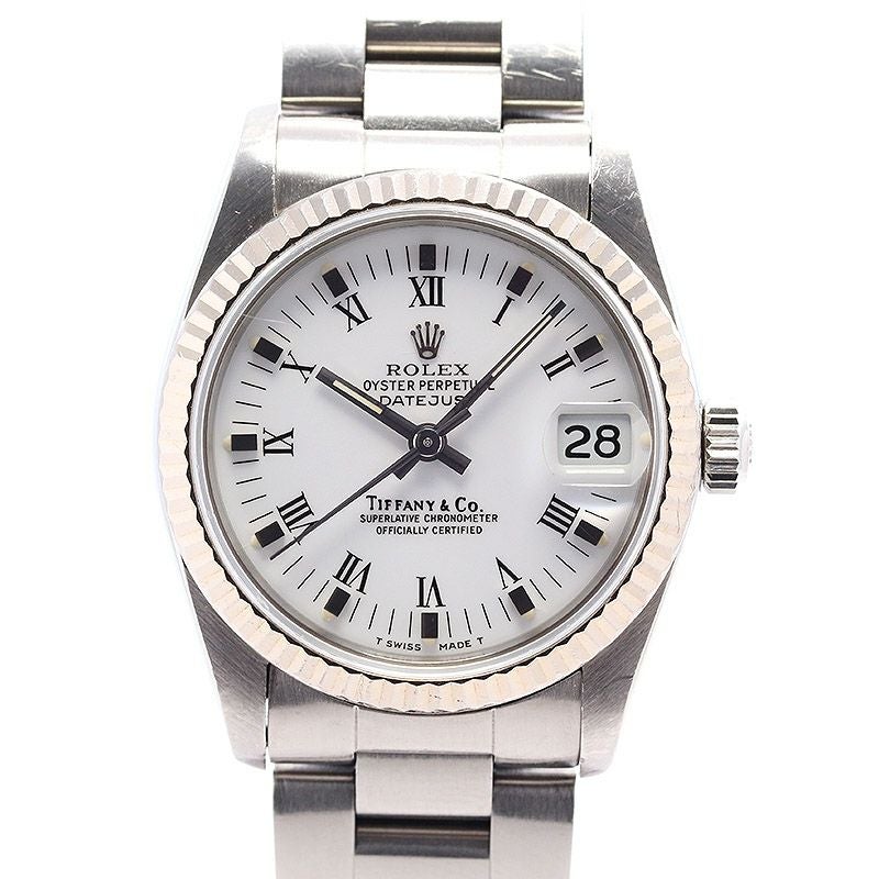 【中古】ROLEX OYSTER PERPETUAL DATEJUST TIFFANY DIAL ロレックス オイスターパーペチュアル デイトジャスト ティファニーWネーム 68274
