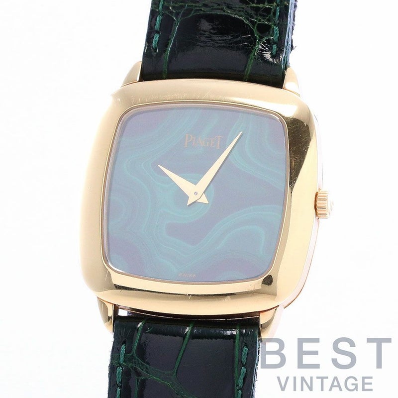 【中古】PIAGET MECHANIC CUSHION-SHAPED WATCH ピアジェ メカニック クッションシェイプ ウォッチ 9928N malachite 9P2