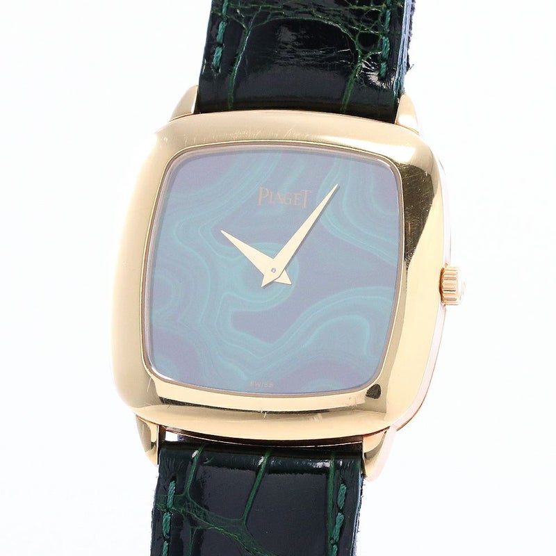 【中古】PIAGET MECHANIC CUSHION-SHAPED WATCH ピアジェ メカニック クッションシェイプ ウォッチ 9928N malachite 9P2