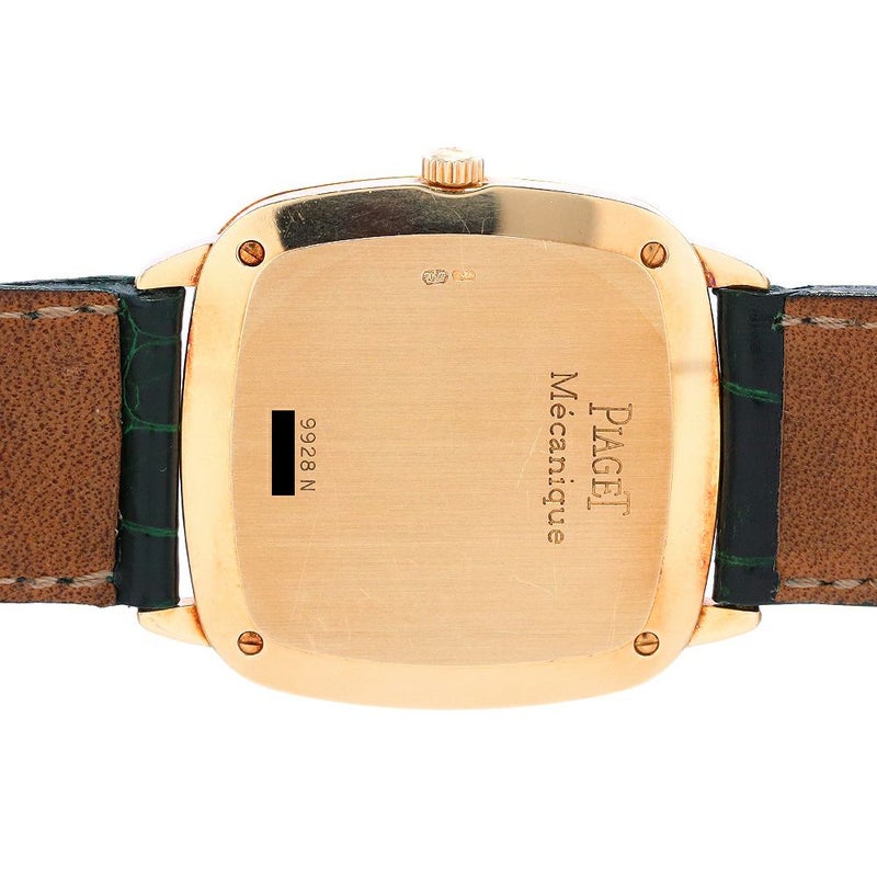 【中古】PIAGET MECHANIC CUSHION-SHAPED WATCH ピアジェ メカニック クッションシェイプ ウォッチ 9928N malachite 9P2