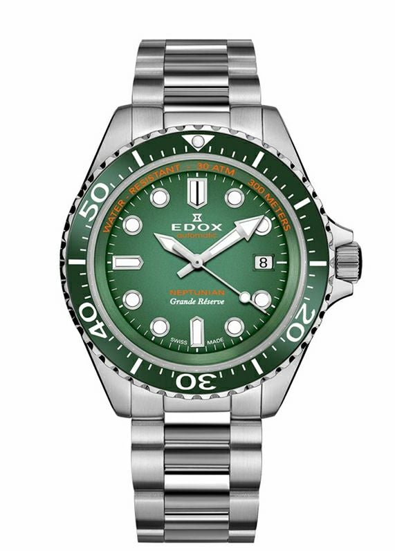 EDOX NEPTUNIAN GRANDE RESERVE DATE AUTOMATIC エドックス ネプチュニアン グランデ リザーブ デイト オートマティック 80801-3VM-VDN