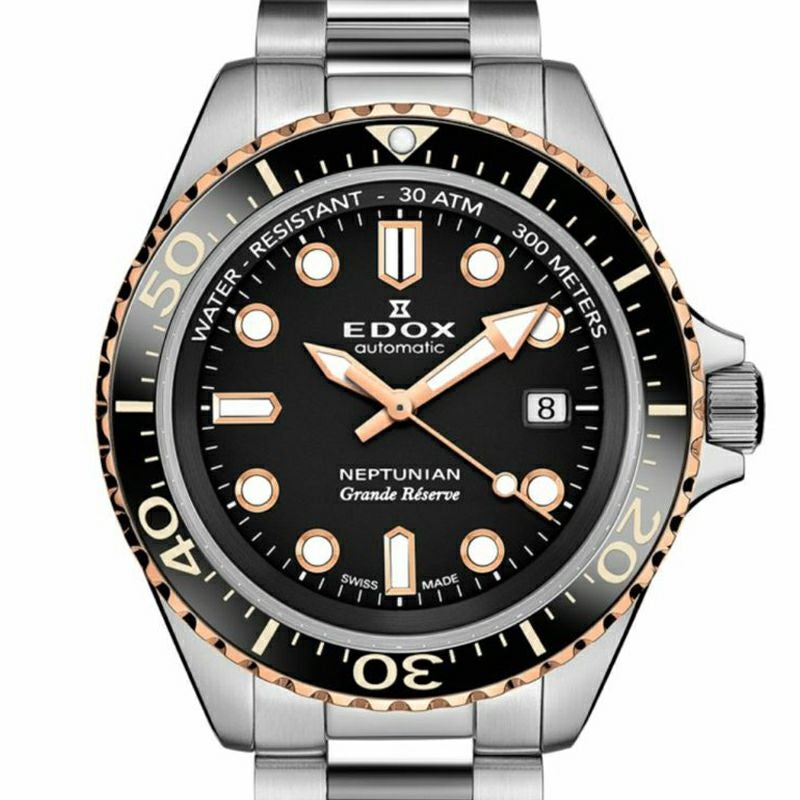 EDOX NEPTUNIAN GRANDE RESERVE DATE AUTOMATIC エドックス ネプチュニアン グランデ リザーブ デイト オートマティック 80801-3NRM-NIR