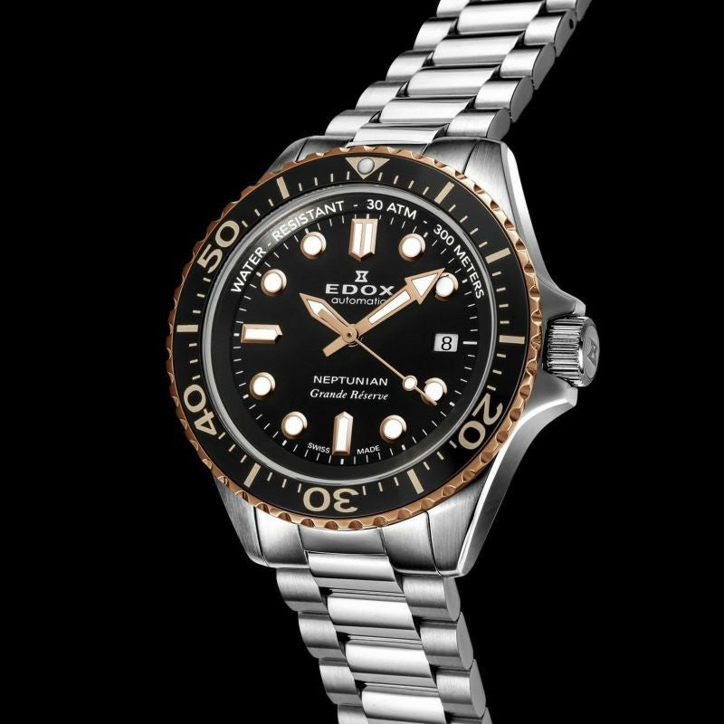 EDOX NEPTUNIAN GRANDE RESERVE DATE AUTOMATIC エドックス ネプチュニアン グランデ リザーブ デイト オートマティック 80801-3NRM-NIR