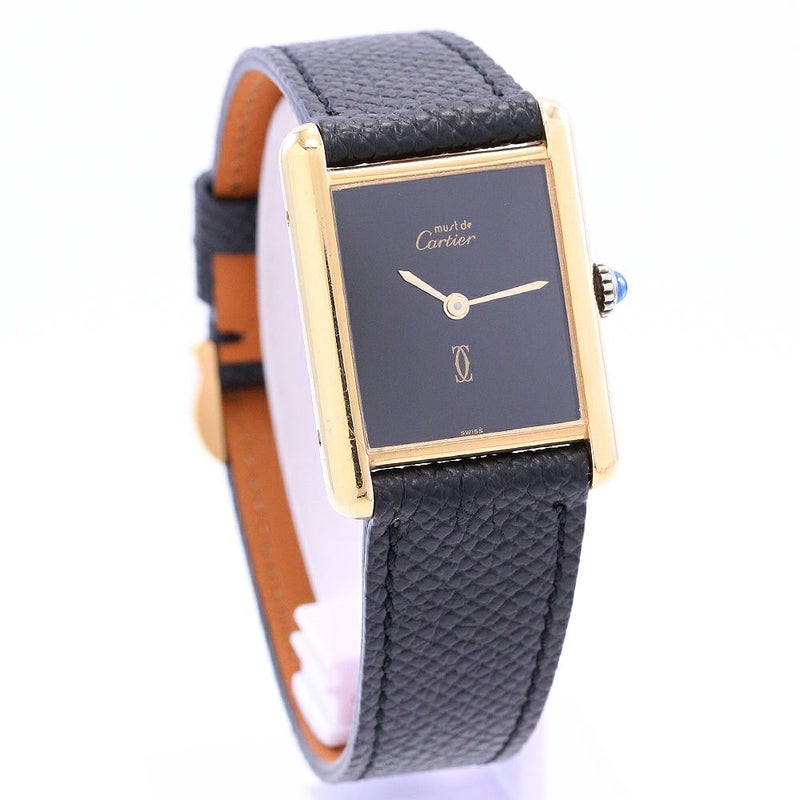 【中古】CARTIER MUST TANK LARGE MODEL VERMEIL カルティエ マストタンク LM ヴェルメイユ -