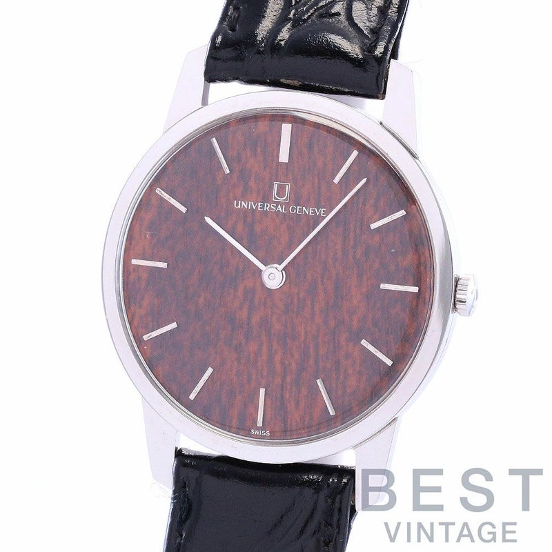 【中古】UNIVERSAL GENEVE WOOD DIAL ユニバーサルジュネーブ ウッドダイヤル 842121/02