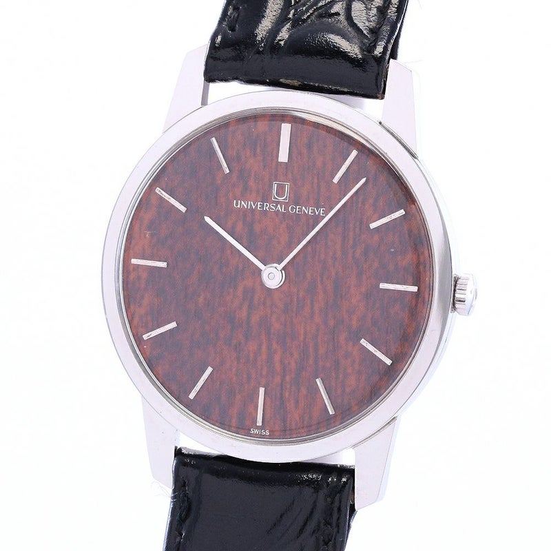 【中古】UNIVERSAL GENEVE WOOD DIAL ユニバーサルジュネーブ ウッドダイヤル 842121/02