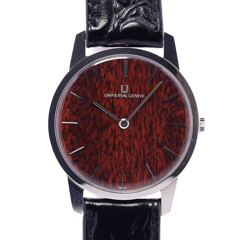 【中古】UNIVERSAL GENEVE WOOD DIAL ユニバーサルジュネーブ ウッドダイヤル 842121/02
