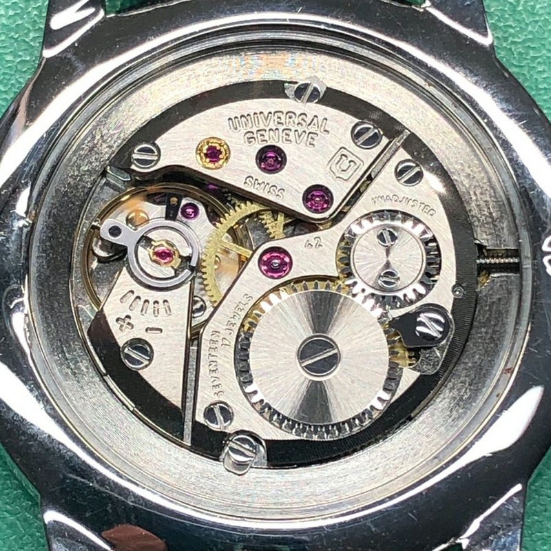【中古】UNIVERSAL GENEVE WOOD DIAL ユニバーサルジュネーブ ウッドダイヤル 842121/02