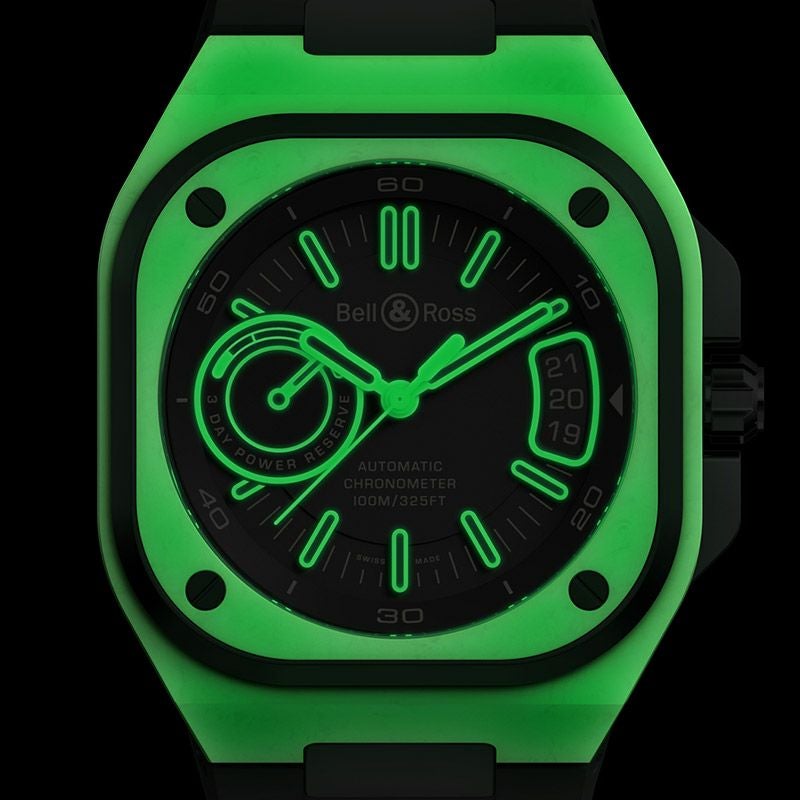 Bell & Ross BR-X5 GREEN LUM ベル&ロス BR-X5 グリーン ラム BRX5R-LUM-TC/SRB