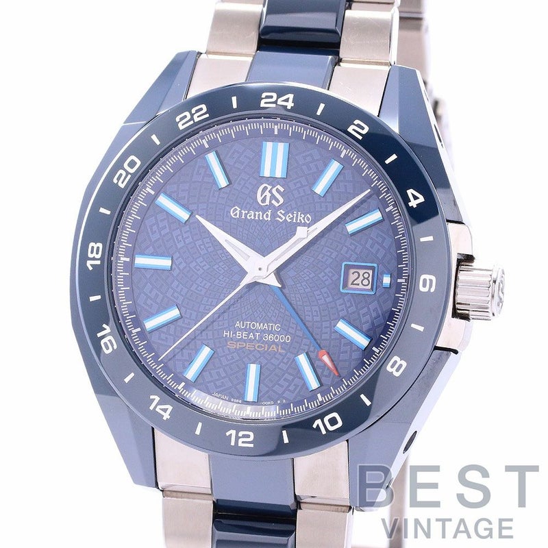 【中古】GRAND SEIKO MECHANICAL HIGH-BEAT GMT CALIBER 9S 20TH ANNIVERSARY LIMITED グランドセイコー メカニカルハイビート36000 GMT キャリバー9S 20周年記念350本限定 SBGJ229 (9S86-00H0)