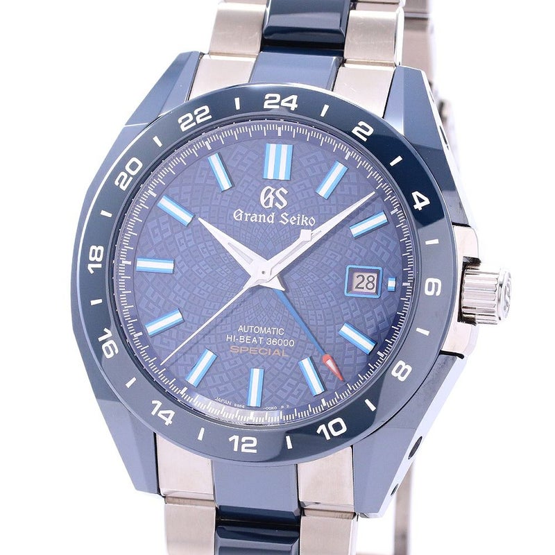 【中古】GRAND SEIKO MECHANICAL HIGH-BEAT GMT CALIBER 9S 20TH ANNIVERSARY LIMITED グランドセイコー メカニカルハイビート36000 GMT キャリバー9S 20周年記念350本限定 SBGJ229 (9S86-00H0)