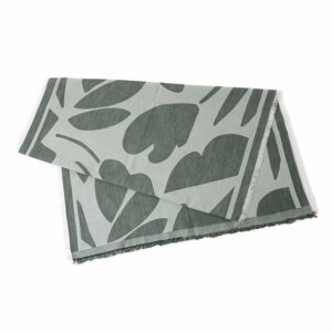 Sarahbel cotton stole Leaves Green サラベル コットンストール リーヴス グリーン SAB-cot-stole-leaves-green