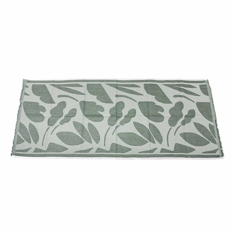 Sarahbel cotton stole Leaves Green サラベル コットンストール リーヴス グリーン SAB-cot-stole-leaves-green
