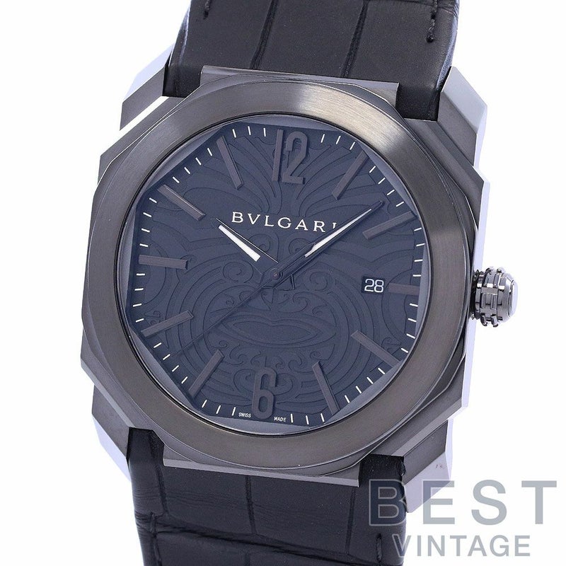 【中古】BVLGARI OCTO ALL BLACKS ブルガリ オクト オールブラックス BG041BSBLD/AB