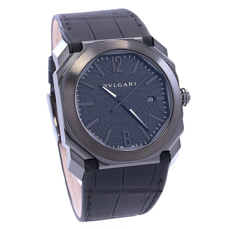 【中古】BVLGARI OCTO ALL BLACKS ブルガリ オクト オールブラックス BG041BSBLD/AB
