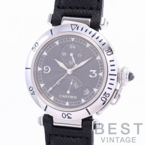 【中古】CARTIER PASHA N950 GMT POWER RESERVE / PASHA DE CARTIER TIMEZONE WATCH カルティエ パシャN950 GMTパワーリザーブ/パシャ ドゥ カルティエ タイムゾーン ウォッチ 38MM W3105055