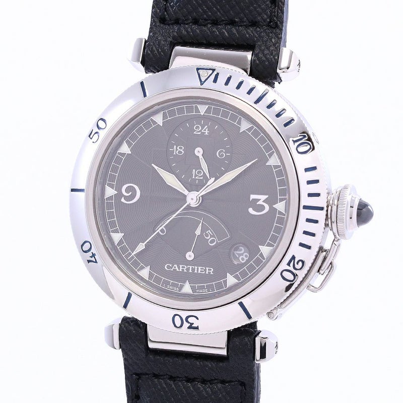 【中古】CARTIER PASHA N950 GMT POWER RESERVE / PASHA DE CARTIER TIMEZONE WATCH カルティエ パシャN950 GMTパワーリザーブ/パシャ ドゥ カルティエ タイムゾーン ウォッチ 38MM W3105055