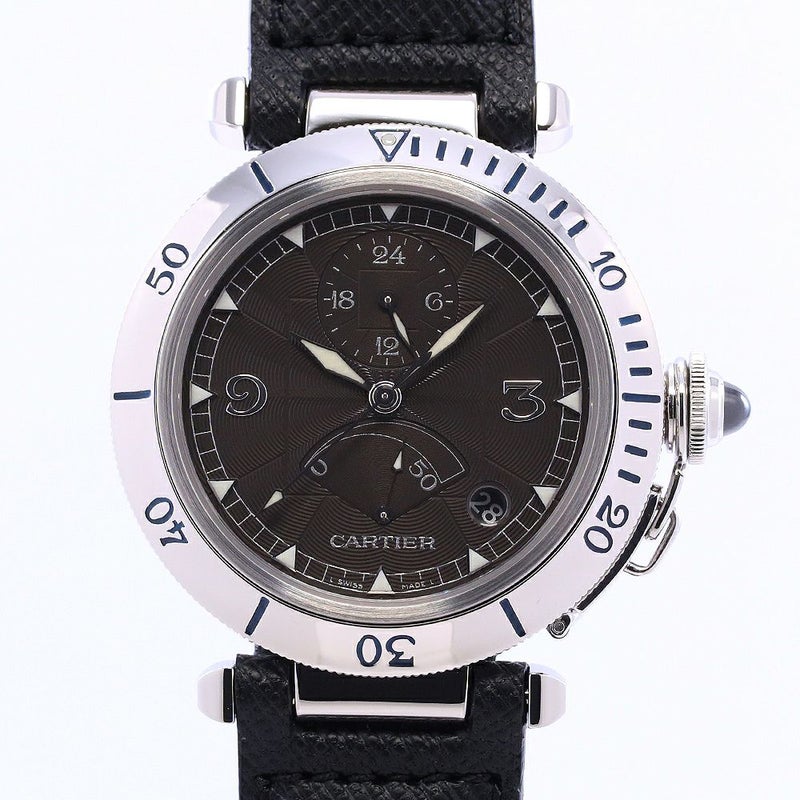 【中古】CARTIER PASHA N950 GMT POWER RESERVE / PASHA DE CARTIER TIMEZONE WATCH カルティエ パシャN950 GMTパワーリザーブ/パシャ ドゥ カルティエ タイムゾーン ウォッチ 38MM W3105055