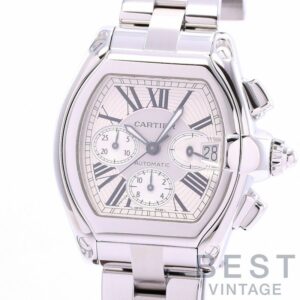 【中古】CARTIER ROADSTER DE CARTIER EXTRA-LARGE MODEL カルティエ ロードスター ドゥ カルティエ XL クロノグラフ W62019X6