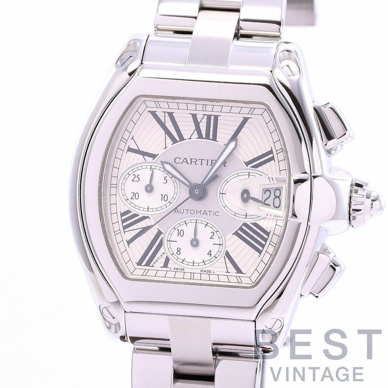 【中古】CARTIER ROADSTER DE CARTIER EXTRA-LARGE MODEL カルティエ ロードスター ドゥ カルティエ XL クロノグラフ W62019X6