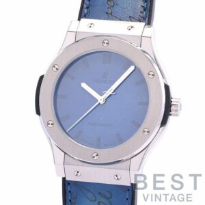 【中古】HUBLOT CLASSIC FUSION BERLUTI SCRITTO OCEAN BLUE LIMITED ウブロ クラシックフュージョン ベルルッティ スクリットオーシャンブルー 500本限定 511.NX.050B.VR.BER16
