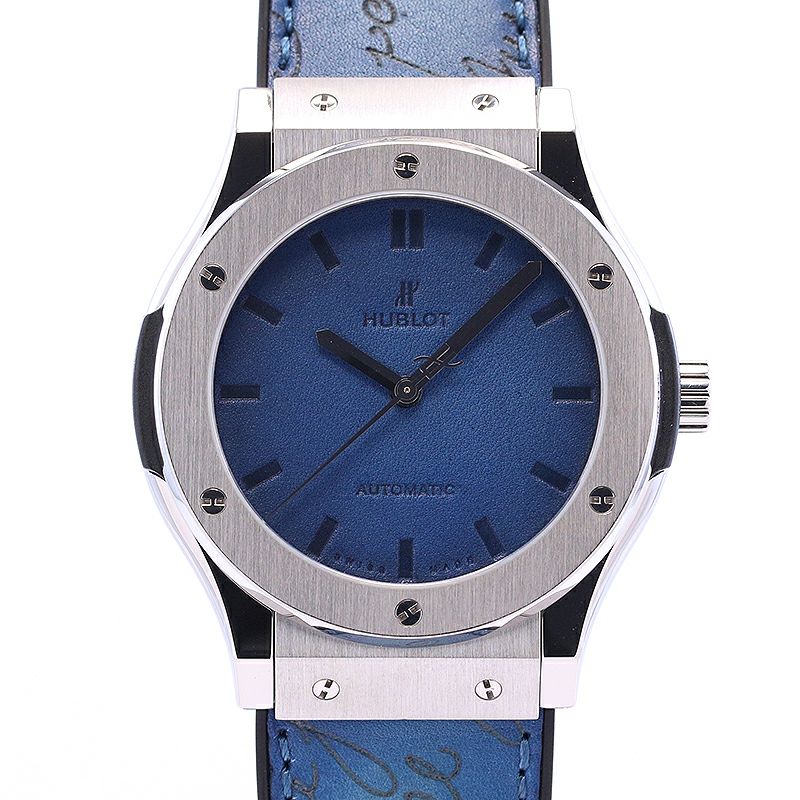 【中古】HUBLOT CLASSIC FUSION BERLUTI SCRITTO OCEAN BLUE LIMITED ウブロ クラシックフュージョン ベルルッティ スクリットオーシャンブルー 500本限定 511.NX.050B.VR.BER16