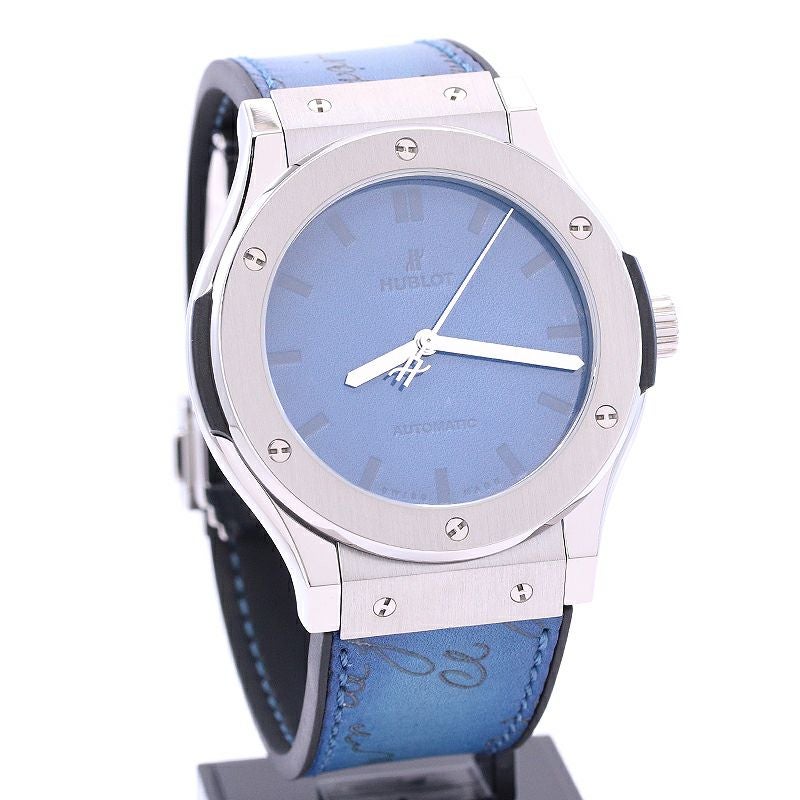 【中古】HUBLOT CLASSIC FUSION BERLUTI SCRITTO OCEAN BLUE LIMITED ウブロ クラシックフュージョン ベルルッティ スクリットオーシャンブルー 500本限定 511.NX.050B.VR.BER16