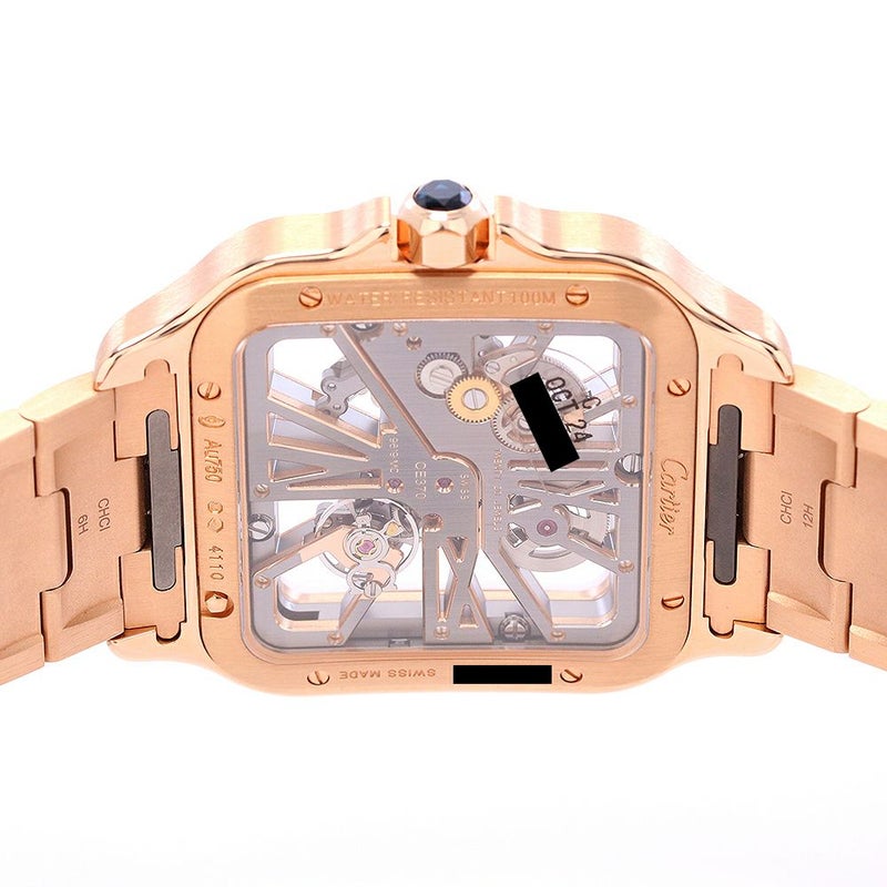 【中古】CARTIER SANTOS DE CARTIER WATCH LARGE MODEL カルティエ サントス ドゥ カルティエ ウォッチ LM スケルトン WHSA0016