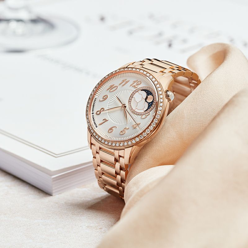 VACHERON CONSTANTIN EGERIE MOON PHASE ヴァシュロン・コンスタンタン エジェリームーンフェイズ 8005F/120R-H002