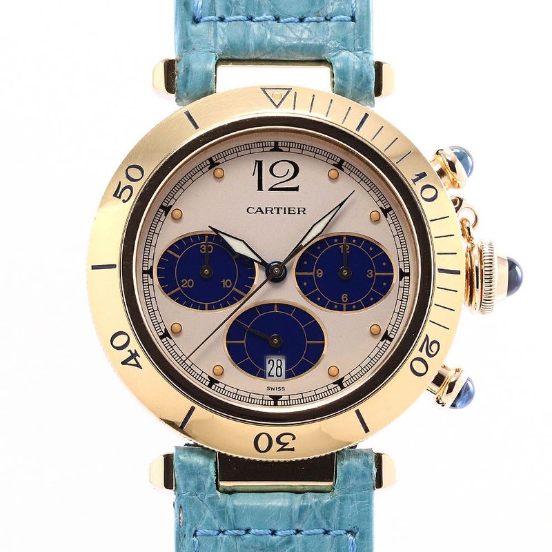 【中古】CARTIER PASHA CHRONOGRAPH / PASHA DE CARTIER PLONGEUR WATCH カルティエ パシャ38MM クロノグラフ / パシャ ドゥ カルティエ プロンジャー ウォッチ 38MM W3000951