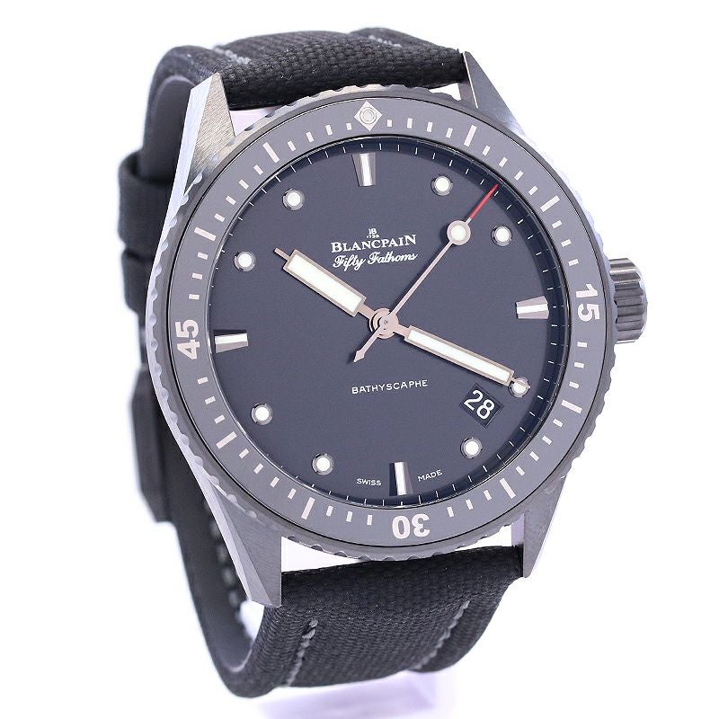 【中古】BLANCPAIN FIFTY FATHOMS BATHYSCAPHE ブランパン ブランパン フィフティ ファゾムス バチスカーフ 5000-0130-B52A (N050000001030NB52A)