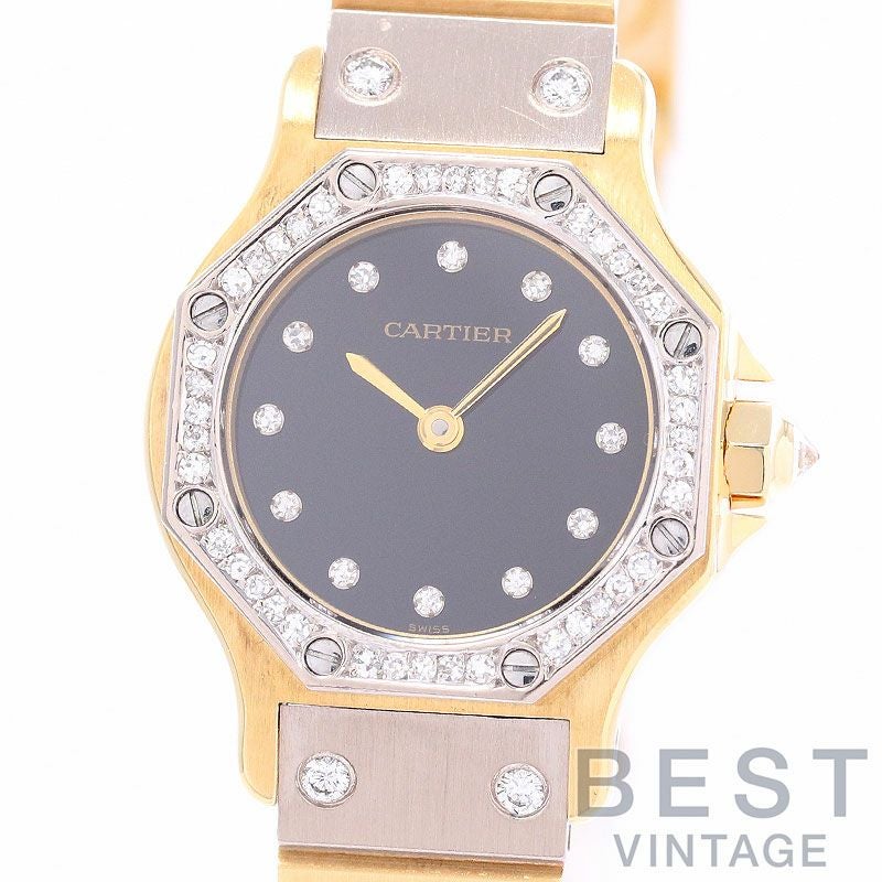 【中古】CARTIER SANTOS RONDE SMALL MODEL / SANTOS OCTAGON SMALL MODEL カルティエ サントスロンドSM / サントスオクタゴンSM 46573183 (0906)